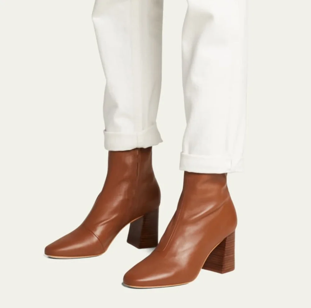 Loeffler Randall Brown Ankle Boots - Picture 11 of 12